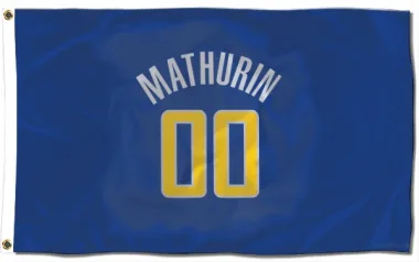 Blue Indiana Pacers Bennedict Mathurin   Flag (3 X 5)