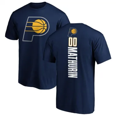 Navy Men's Bennedict Mathurin Indiana Pacers Backer T-Shirt